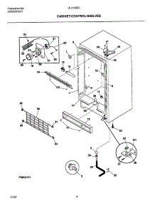 05 - Cabinet / Control / Shelves parts for Frigidaire Freezer UL2100ECW0 from AppliancePartsPros.com
