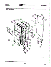 03 - Door parts for Frigidaire Freezer UL1647ECW1 from AppliancePartsPros.com