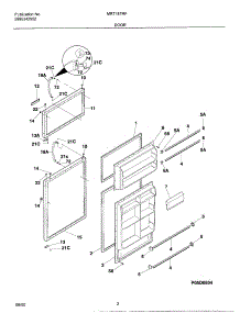 03 - Door parts for Frigidaire Refrigerator MRT18TRFW4 from AppliancePartsPros.com