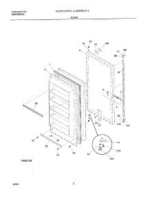 03 - Door parts for Frigidaire Freezer UL2030ECW12 from AppliancePartsPros.com