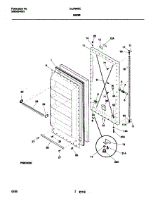 03 - Door parts for Frigidaire Freezer UL2494ECW0 from AppliancePartsPros.com