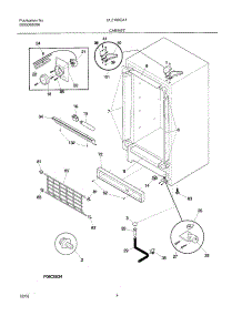 05 - Cabinet parts for Frigidaire Freezer UL2100CA1 from AppliancePartsPros.com