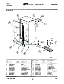 03 - Cabinet parts for Frigidaire Freezer VR16 from AppliancePartsPros.com