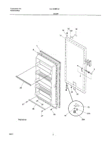 03 - Door parts for Frigidaire Freezer UL1293ECW11 from AppliancePartsPros.com
