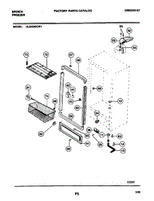 05 - Cabinet parts for Frigidaire Freezer UL2493ECW1 from AppliancePartsPros.com