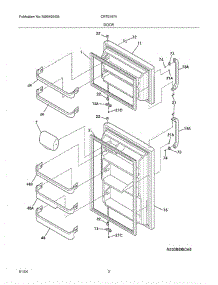 03 - Doors parts for Crosley Refrigerator CRTE187AK0 from AppliancePartsPros.com