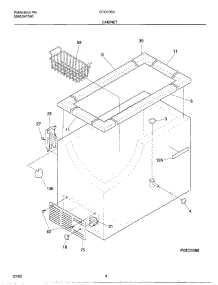 05 - Cabinet parts for Frigidaire Freezer GTCF050 from AppliancePartsPros.com