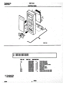 02 - Control Panel parts for Frigidaire Microwave DMT113U1B0 from AppliancePartsPros.com