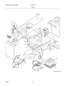 05 - Body parts for Frigidaire Range CFEF357EB1 from AppliancePartsPros.com