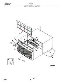 03 - Cabinet Front And Wrapper parts for Frigidaire Air Conditioner HA70A from AppliancePartsPros.com