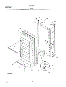 03 - Door parts for Frigidaire Freezer UL1793ECW9 from AppliancePartsPros.com