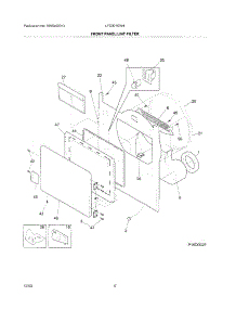 05 - Front Panel / Lint Filter parts for Frigidaire Dryer LFD301GW4 from AppliancePartsPros.com