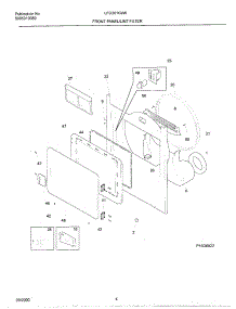 05 - Front Panel / Lint Filter parts for Frigidaire Dryer LFD301GW0 from AppliancePartsPros.com