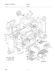 05 - Body parts for Frigidaire Range FEF455BBC from AppliancePartsPros.com