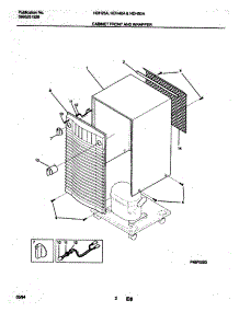 03 - Wrapper parts for Frigidaire Dehumidifier HDH25A from AppliancePartsPros.com