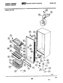 05 - Cabinet parts for Frigidaire Freezer GWV19W from AppliancePartsPros.com