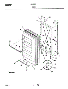 03 - Door parts for Frigidaire Freezer UL2493ECW5 from AppliancePartsPros.com