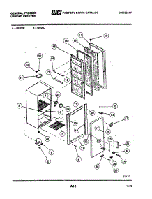 03 - Door / Cabinet / System parts for Frigidaire Freezer GU20W from AppliancePartsPros.com