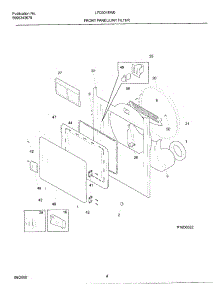 05 - Front Panel / Lint Filter parts for Frigidaire Dryer LFD301EW0 from AppliancePartsPros.com