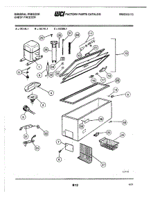 03 - Door / Cabinet / System parts for Frigidaire Freezer GC20L1 from AppliancePartsPros.com