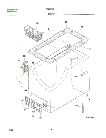 05 - Cabinet parts for Frigidaire Freezer CF051 from AppliancePartsPros.com