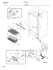 05 - Cabinet parts for Frigidaire Freezer UL5000ECW3 from AppliancePartsPros.com