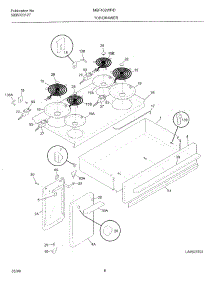 07 - Top / Drawer parts for Frigidaire Range MEF402WFW2 from AppliancePartsPros.com