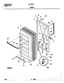 03 - Door parts for Frigidaire Freezer UL2193ECW6 from AppliancePartsPros.com