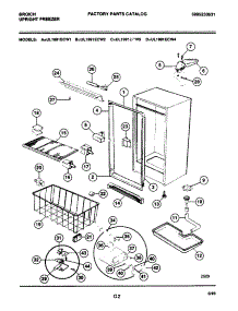 05 - Cabinet parts for Frigidaire Freezer UL1991ECW3 from AppliancePartsPros.com