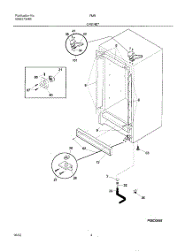 05 - Cabinet parts for Frigidaire Freezer FMR10 from AppliancePartsPros.com