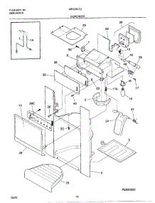 15 - Dispenser parts for Frigidaire Refrigerator MRS26LGJQ2 from AppliancePartsPros.com