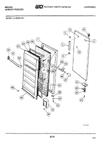 03 - Door parts for Frigidaire Freezer UL1950ECW1 from AppliancePartsPros.com