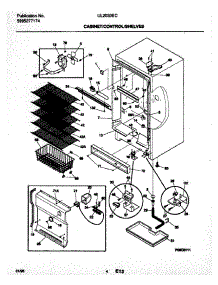 05 - Cabinet / Control / Shelves parts for Frigidaire Freezer UL2030ECW7 from AppliancePartsPros.com