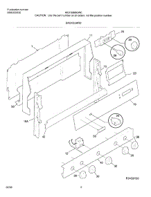 03 - Backguard parts for Frigidaire Range MGF336BGWE from AppliancePartsPros.com