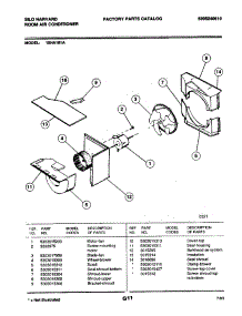 05 - Motor / Fan parts for Frigidaire 18HA181A from AppliancePartsPros.com