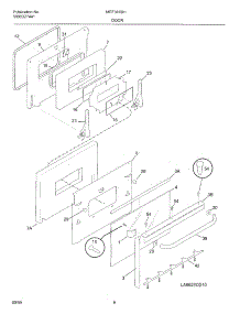 09 - Door parts for Frigidaire Range MEF365BHW3 from AppliancePartsPros.com