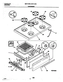 11 - Top / Drawer parts for Frigidaire Range MGF322BBDB from AppliancePartsPros.com