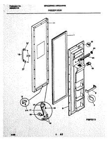 03 - Freezer Door parts for Frigidaire Refrigerator MRS22WHBD1 from AppliancePartsPros.com