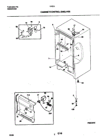 03 - Cabinet / Control / Shelves parts for Frigidaire Freezer VV203 from AppliancePartsPros.com