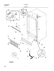 05 - Cabinet parts for Frigidaire Freezer UL2100CA2 from AppliancePartsPros.com
