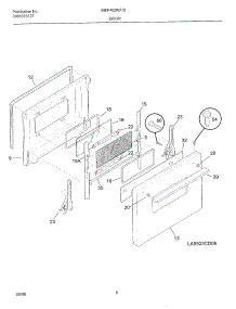 09 - Door parts for Frigidaire Range MEF402WFW2 from AppliancePartsPros.com