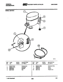 05 - Compressor parts for Frigidaire Freezer GDH15E1 from AppliancePartsPros.com