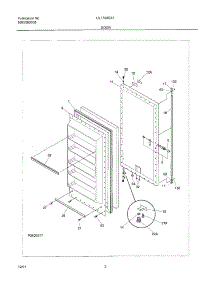 03 - Door parts for Frigidaire Freezer UL1793CA1 from AppliancePartsPros.com