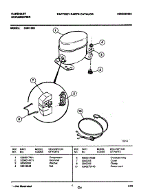 05 - Compressor parts for Frigidaire Dehumidifier CDH13E2 from AppliancePartsPros.com