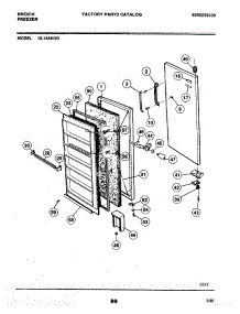 03 - Door parts for Frigidaire Freezer UL19AHGD from AppliancePartsPros.com