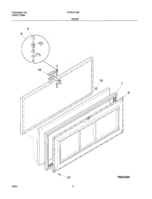 03 - Door parts for Frigidaire Freezer CF071 from AppliancePartsPros.com