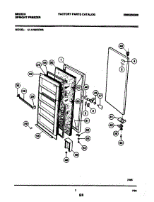 03 - Door parts for Frigidaire Freezer UL1293ECW5 from AppliancePartsPros.com