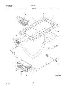 05 - Cabinet parts for Frigidaire Freezer GTCF051 from AppliancePartsPros.com