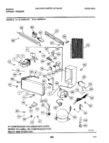 07 - Cabinet parts for Frigidaire Freezer UL1950ECW3 from AppliancePartsPros.com
