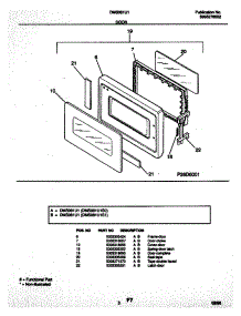 03 - Door parts for Frigidaire Microwave DMS081U1S0 from AppliancePartsPros.com